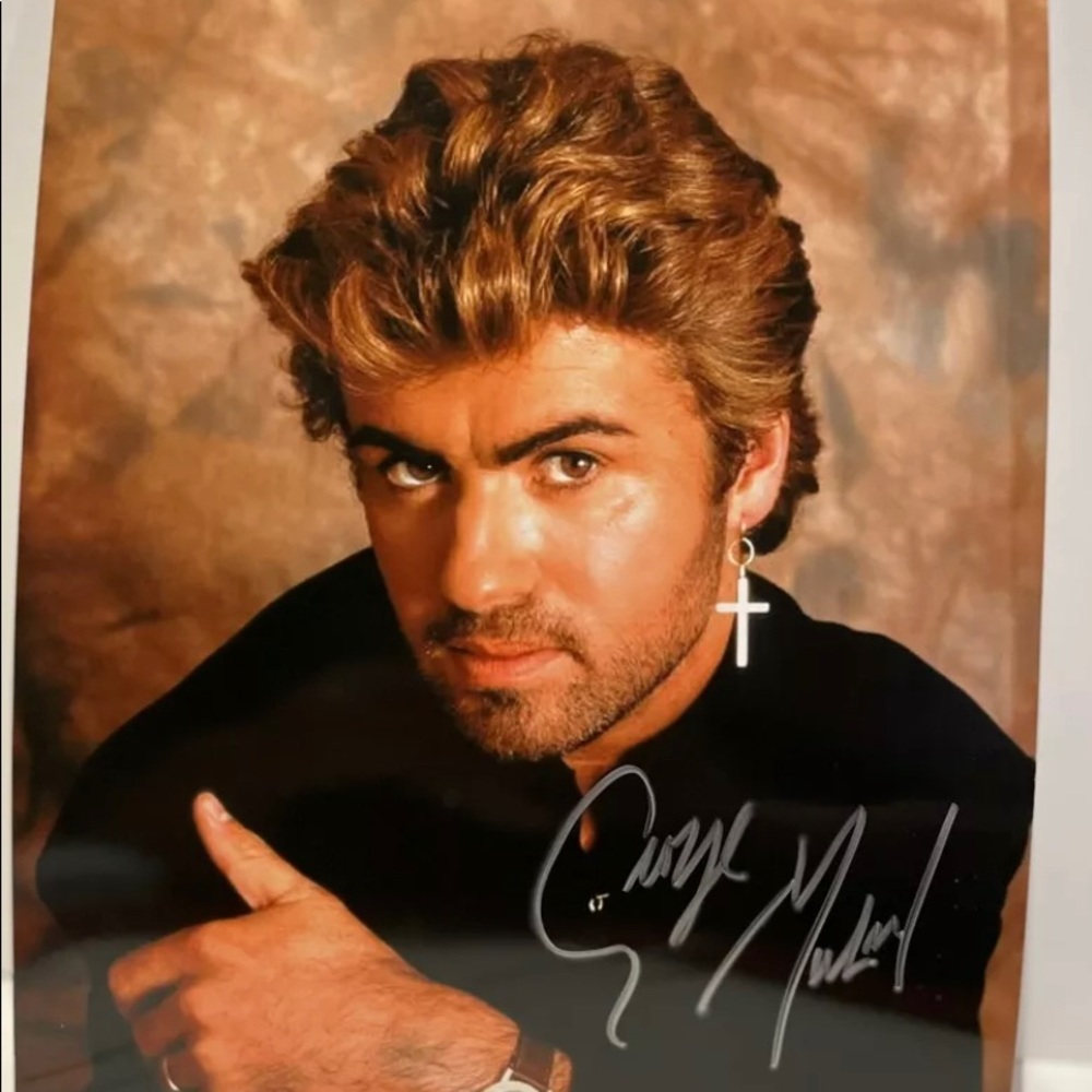 Vintage George Michael photo Signed and authenticated